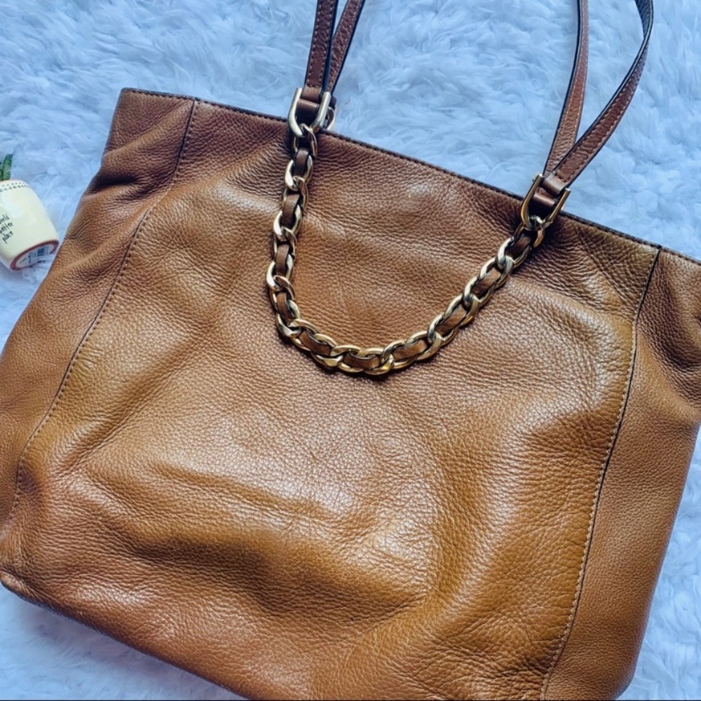 MICHAEL KORS Brown Leather Chain Bag - Picture 2 of 8